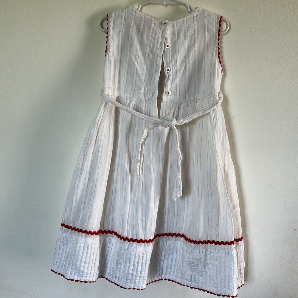 100% Cotton Girls Sundress with Beautiful Embroidery Details, Girls Sz 5T - Picture 6 of 9